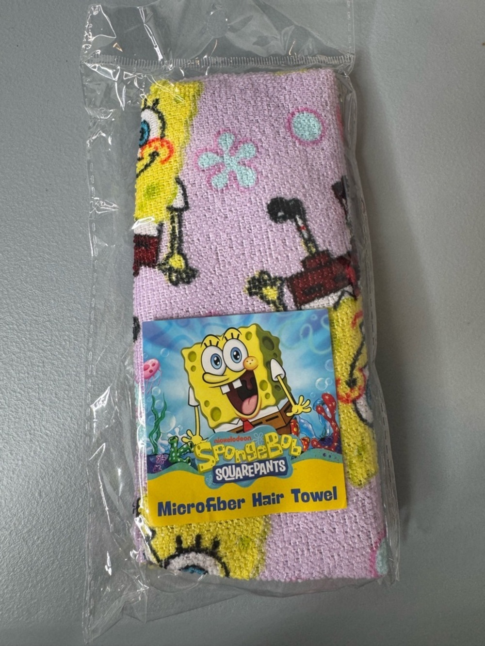SpongeBob SquarePants jellyfish lavender Microfiber Hair Towel Terry cloth